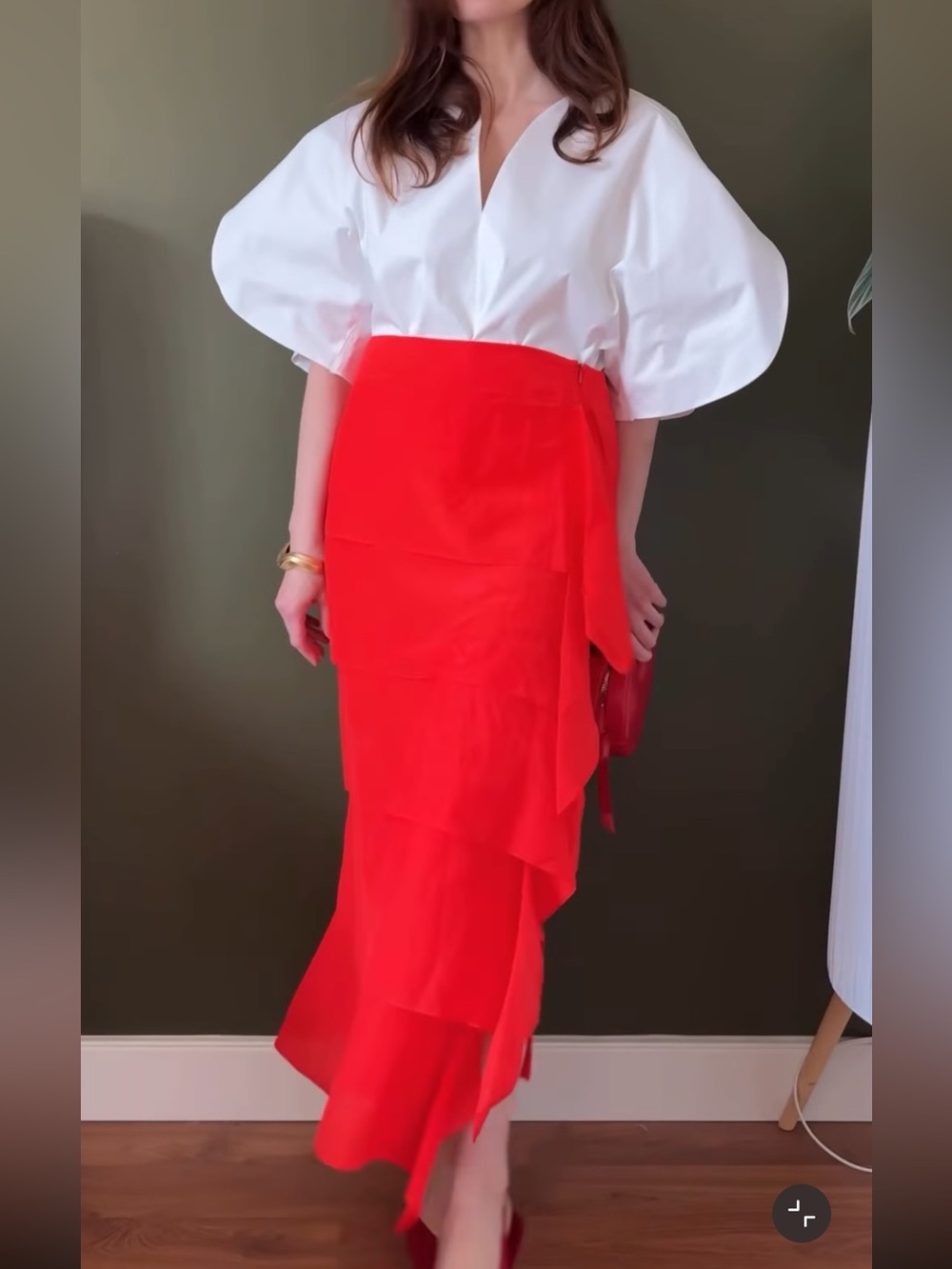 ZARA RUFFLE SKIRT - Picture 12 of 15